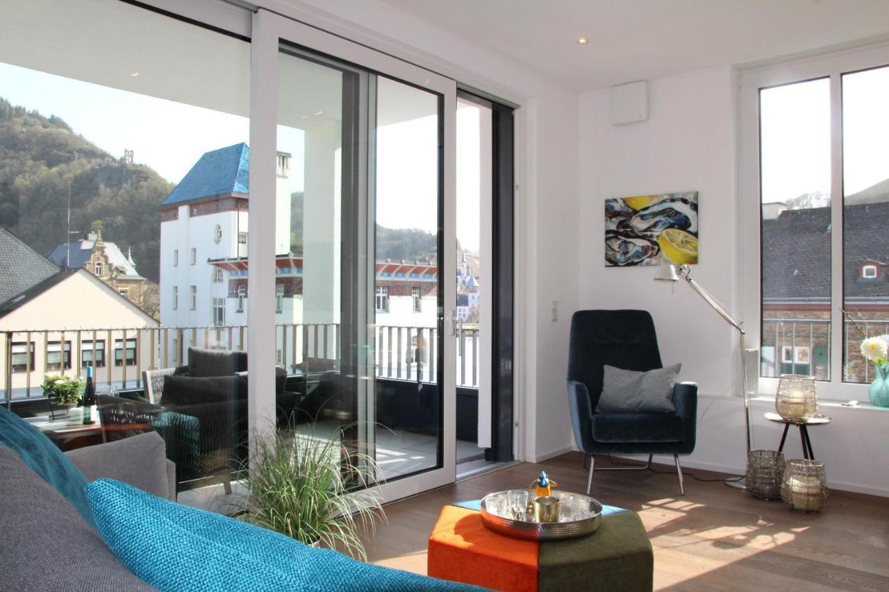 Mosel-Loggia - Luxusapartment -Terrass - Klimaanlage ترابن ترارباخ المظهر الخارجي الصورة